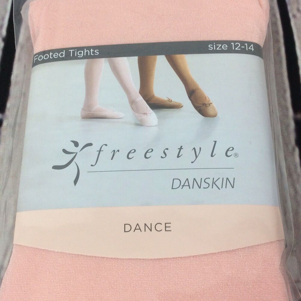 Freestyle by Danskin Footed Tights Pink Dance Ballet Girls Size 12-14 Dancewear - Picture 4 of 5